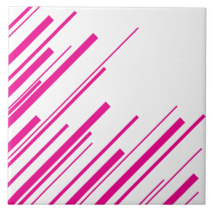 Diagonals in Magenta and White Tile