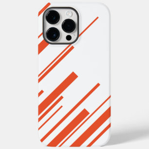 Diagonals in Orange and White Case-Mate iPhone 14 Pro Max Case