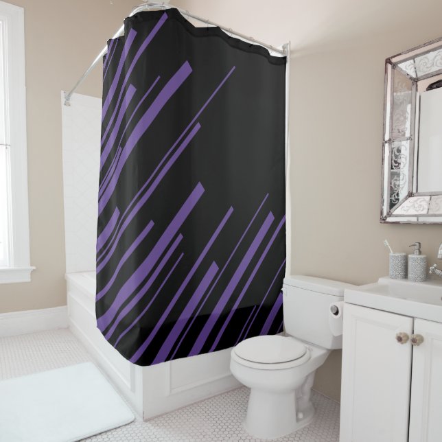 Diagonals in Purple and Black (In Situ)