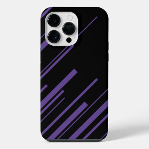 Diagonals in Purple and Black iPhone 14 Pro Max Case