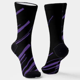 Diagonals in Purple and Black Socks