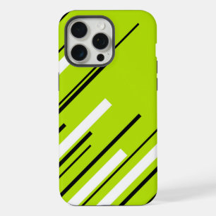 Diagonals - Lime Green iPhone 15 Pro Max Case