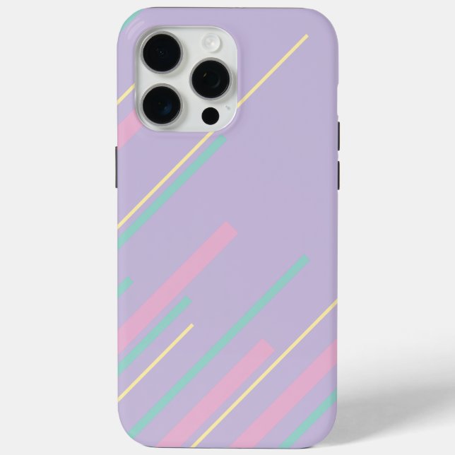 Diagonals - Pastel Pink, Yellow, Purple and Green  Case-Mate iPhone Case (Back)