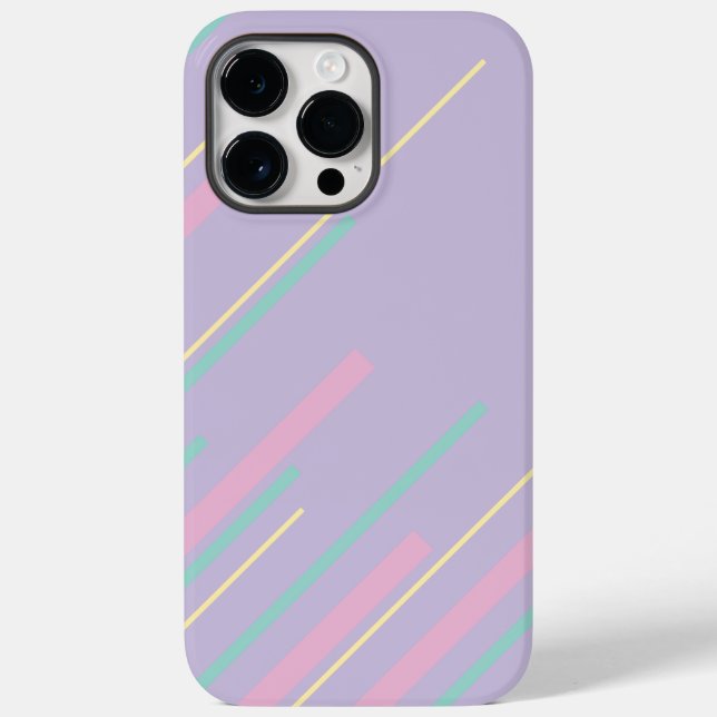Diagonals - Pastel Pink, Yellow, Purple and Green  Case-Mate iPhone Case (Back)