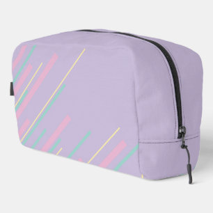Diagonals - Pastel Pink, Yellow, Purple and Green Dopp Kit