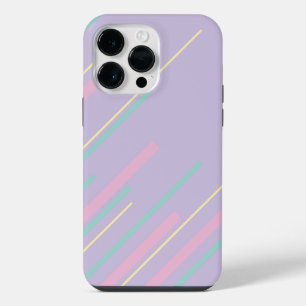 Diagonals - Pastel Pink, Yellow, Purple and Green  iPhone 14 Pro Max Case