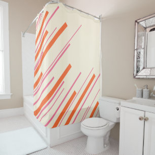 Diagonals - Pink, Orange and Cream