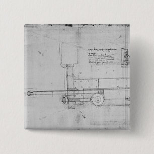 Diagram of a Mechanical Bolt 2 Inch Square Button