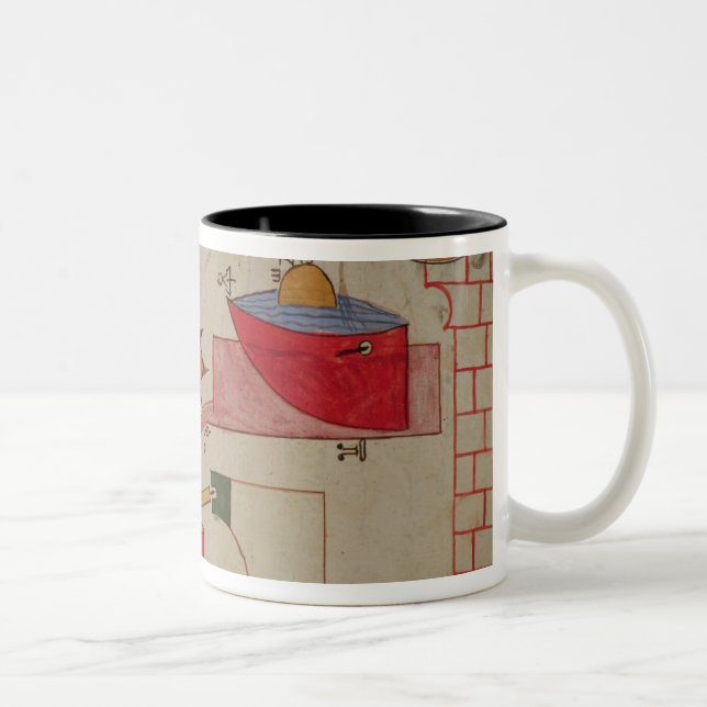 Diagram of a system for pumping water into a Two-Tone coffee mug (Right)