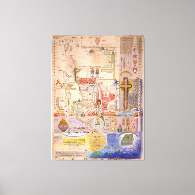 Diagram of the Apocalypse by Henry Dunant Canvas Print (Front)