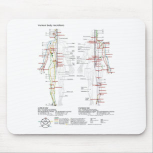  Diagram Schematic Chinese Meridians Human Body  Mouse Pad
