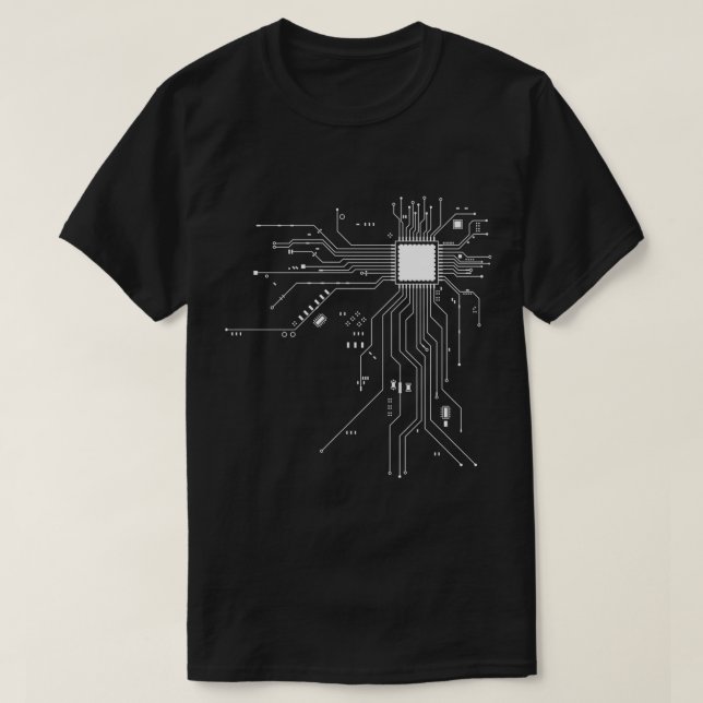 Diagramme de circuit processeur T-shirt classique (Design devant)