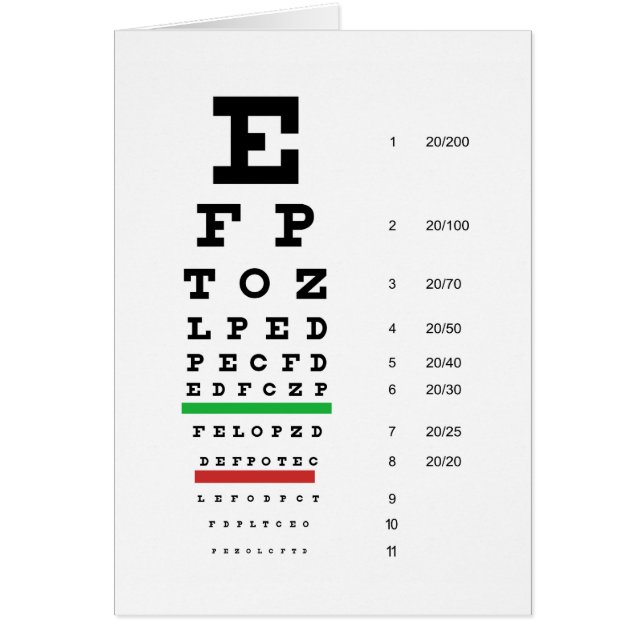 Diagramme d'oeil de Herman Snellen pour estimer (Devant)