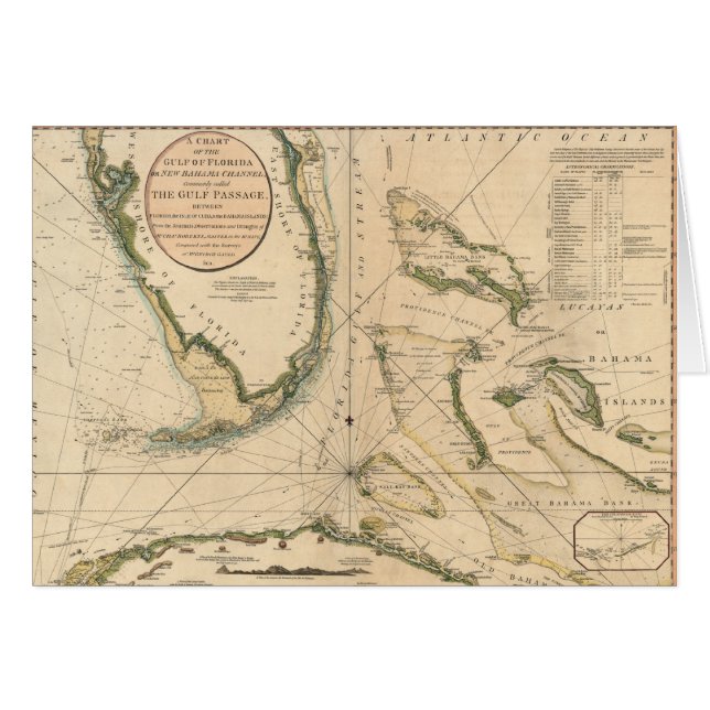 Diagramme nautique du Golfe de la Floride (Devant horizontal)