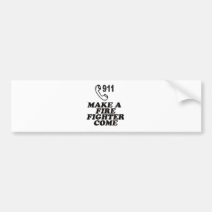 DIAL 911 FIRE BUMPER STICKER