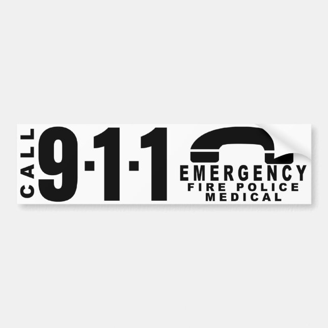 Dial 911 Police Sticker 10 (Front)