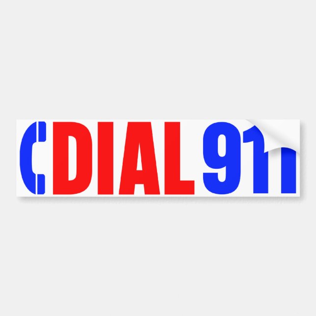 Dial 911 Police Sticker 3 (Front)