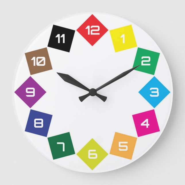 dial clock colour swatch diamond hour signs (Front)