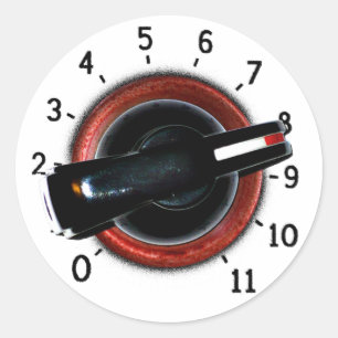 Dial To Eleven Classic Round Sticker