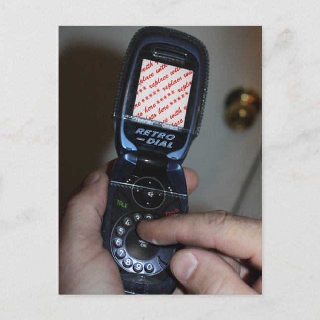 Dial-up Cellular Phone Photo Frame Postcard (Front)