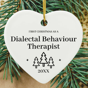 Dialectal Behaviour Therapist New Job Christmas Ceramic Ornament