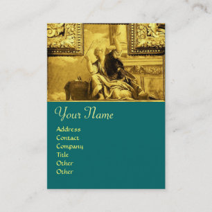 DIALECTICS ,gold yellow Business Card