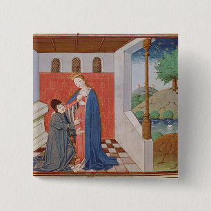Dialogue between Boethius and Philosophy 2 Inch Square Button