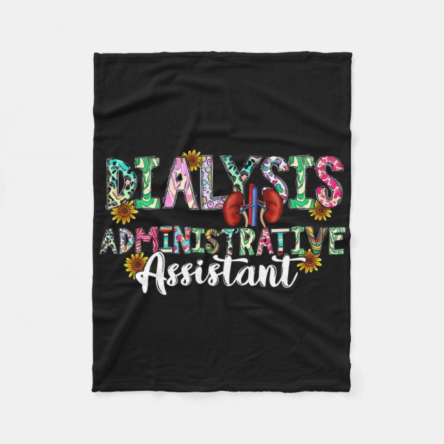 Dialysis Administrative Istant Dialysis Nurse - Un Fleece Blanket (Front)