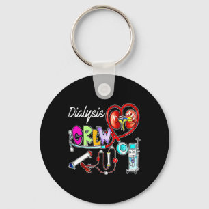Dialysis Crew Stethoscope Heart Kidney Nephrology  Keychain