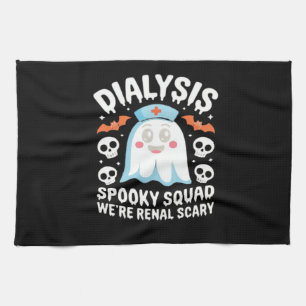 Dialysis Nephrology Nurse Cute Halloween Spooky Es Kitchen Towel