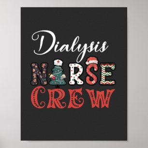 dialysis nurse crew christmas poster