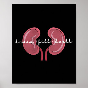 Dialysis Nurse Kidney Disease Fun Nursing  Poster