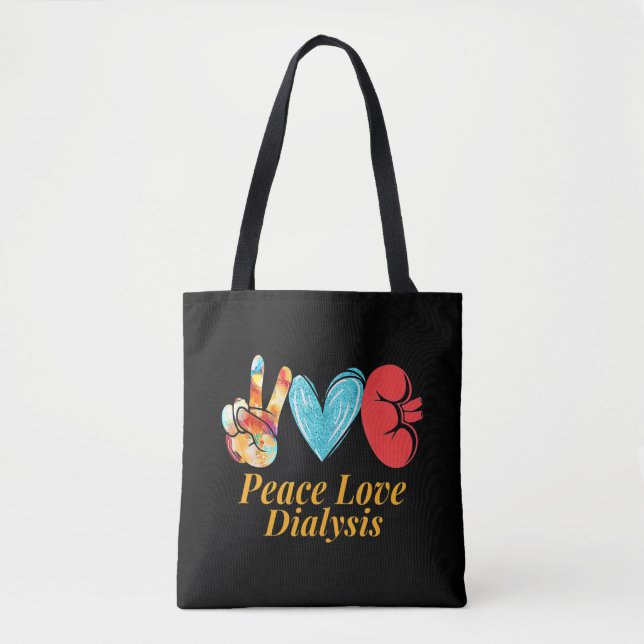 Dialysis Nurse Kidney Transplant Nephrology Tote Bag (Front)