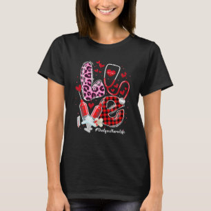 Dialysis Nurse Life Valentine Day Stethoscope ER T-Shirt