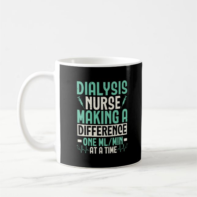 Dialysis Nurse Making A Difference Medical Coffee Mug (Left)