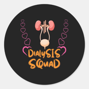 Dialysis Nurse Nephrology Kidney Disease Nursing 8 Classic Round Sticker