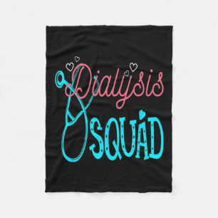 Dialysis Nurse Nephrology Kidney Disease Squad Fleece Blanket