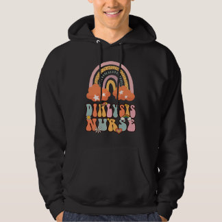 Dialysis Nurse Nephrology Nursing Groovy Retro Rai Hoodie