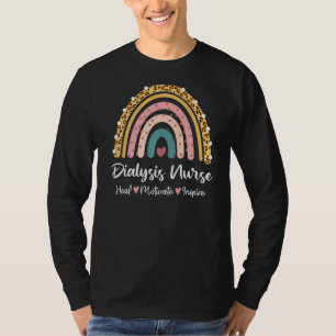 Dialysis Nurse Nephrology Nursing Student Rainbow  T-Shirt