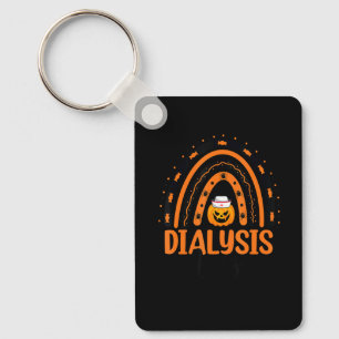 Dialysis Nurse Rainbow Dialysis Nursing Halloween Keychain