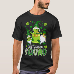 Dialysis Nurse Squad Nursing St Patrick Day Gnomes T-Shirt