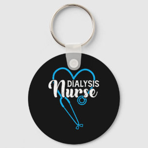 Dialysis Nurse Stethoscope Kidney Disease Nephrolo Keychain