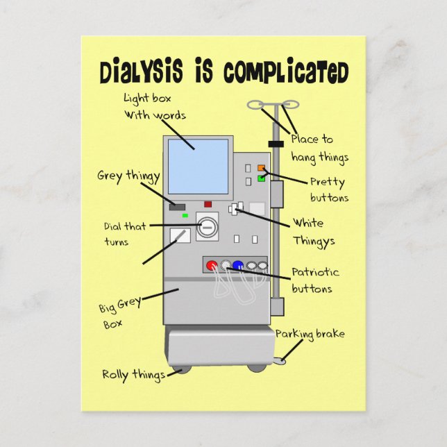 Dialysis Nurse/Tech Funny Gifts Postcard (Front)
