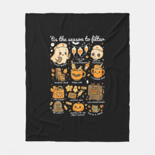 Dialysis Nurse Tis The Season To Halloween Fleece Blanket