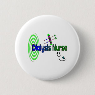 "Dialysis Nurse" Unique graphics Gifts 2 Inch Round Button