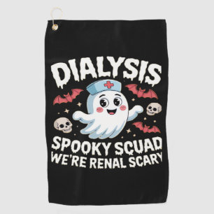 Dialysis Spooky Squad Renal Halloween Nephrology N Golf Towel