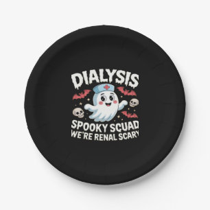Dialysis Spooky Squad Renal Halloween Nephrology N Paper Plate