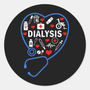 Dialysis Tech Nephrology Hemodialysis Dialysis Classic Round Sticker