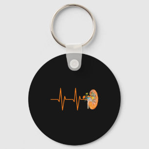 Dialysis Tech Nephrology Nurse Kidney Heartbeat Pu Keychain