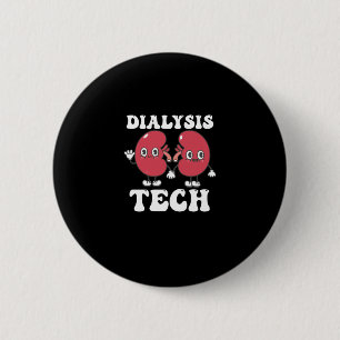 Dialysis Tech Retro Groovy 2 Inch Round Button